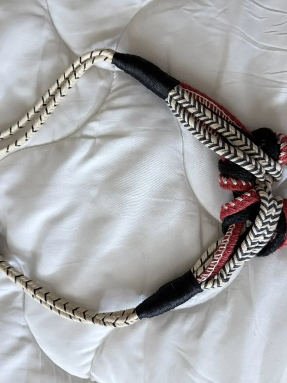 Zara Boho Braided Rope Waist Belt | Wood Ring Knot Statement Belt